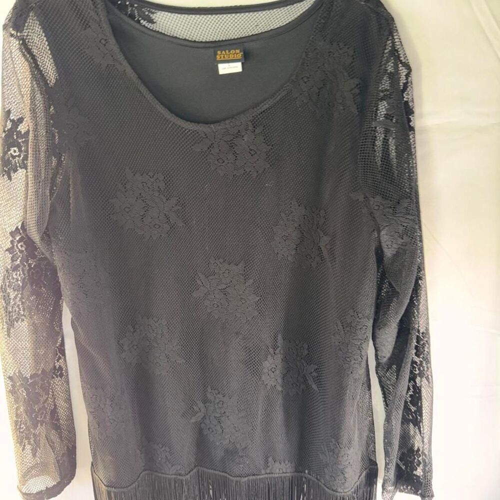 Saloni Women's Black and Grey Blouse